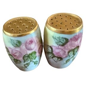 Vintage "Martial Redon" Limoges Hand-Painted Porcelain Salt & Pepper Shakers